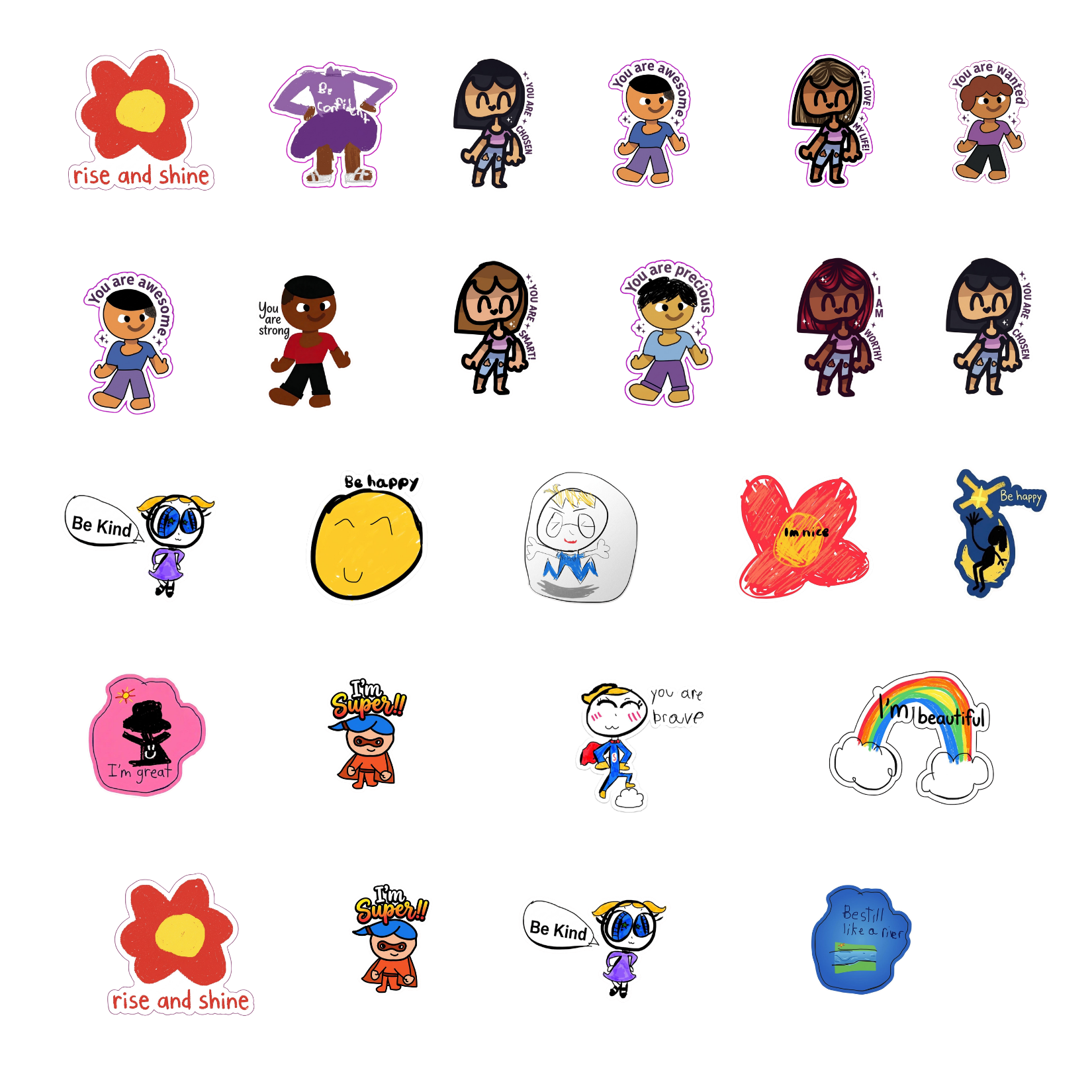 Affirmations sticker sheet